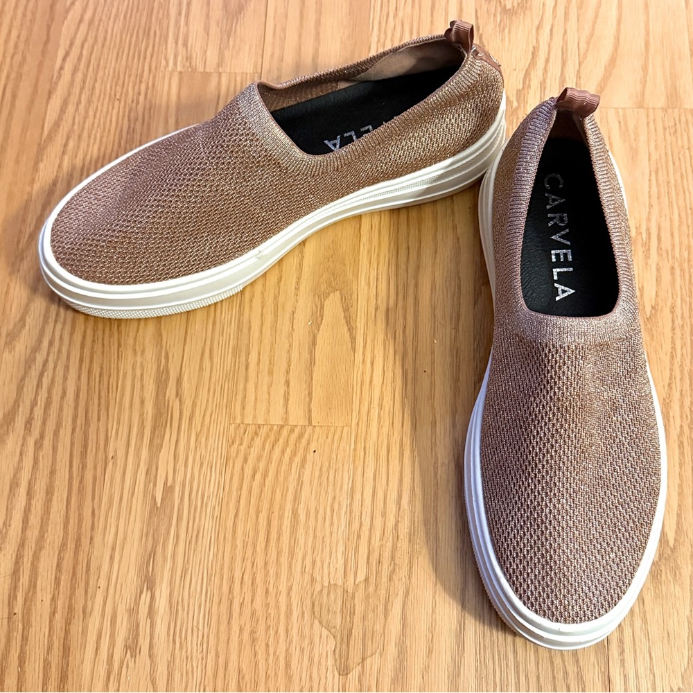 Carvela Pink Stretch Slip-On Sneakers - Picture 2 of 10